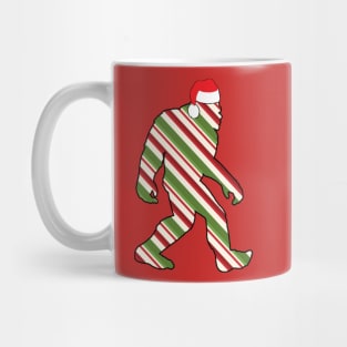 Christmas Bigfoot - Candy Stripe Mug